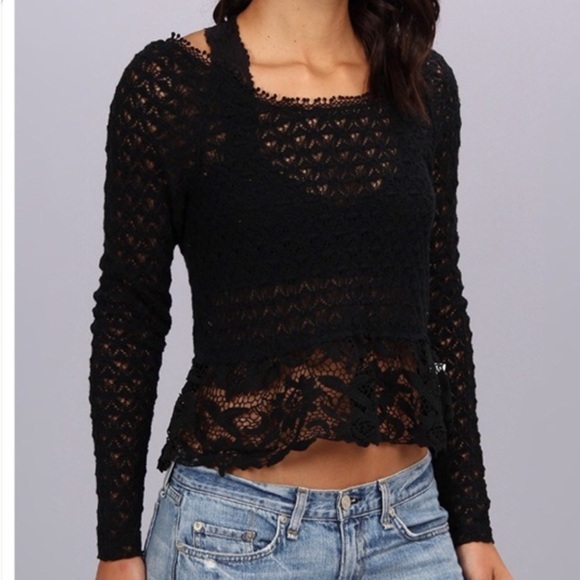 Free People NWT Tie-back & Mixed Media Top - Picture 3 of 6